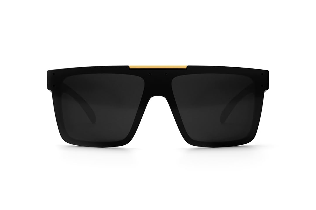 Heat Wave Visual Quatro Sunglasses Black with Gold Bar