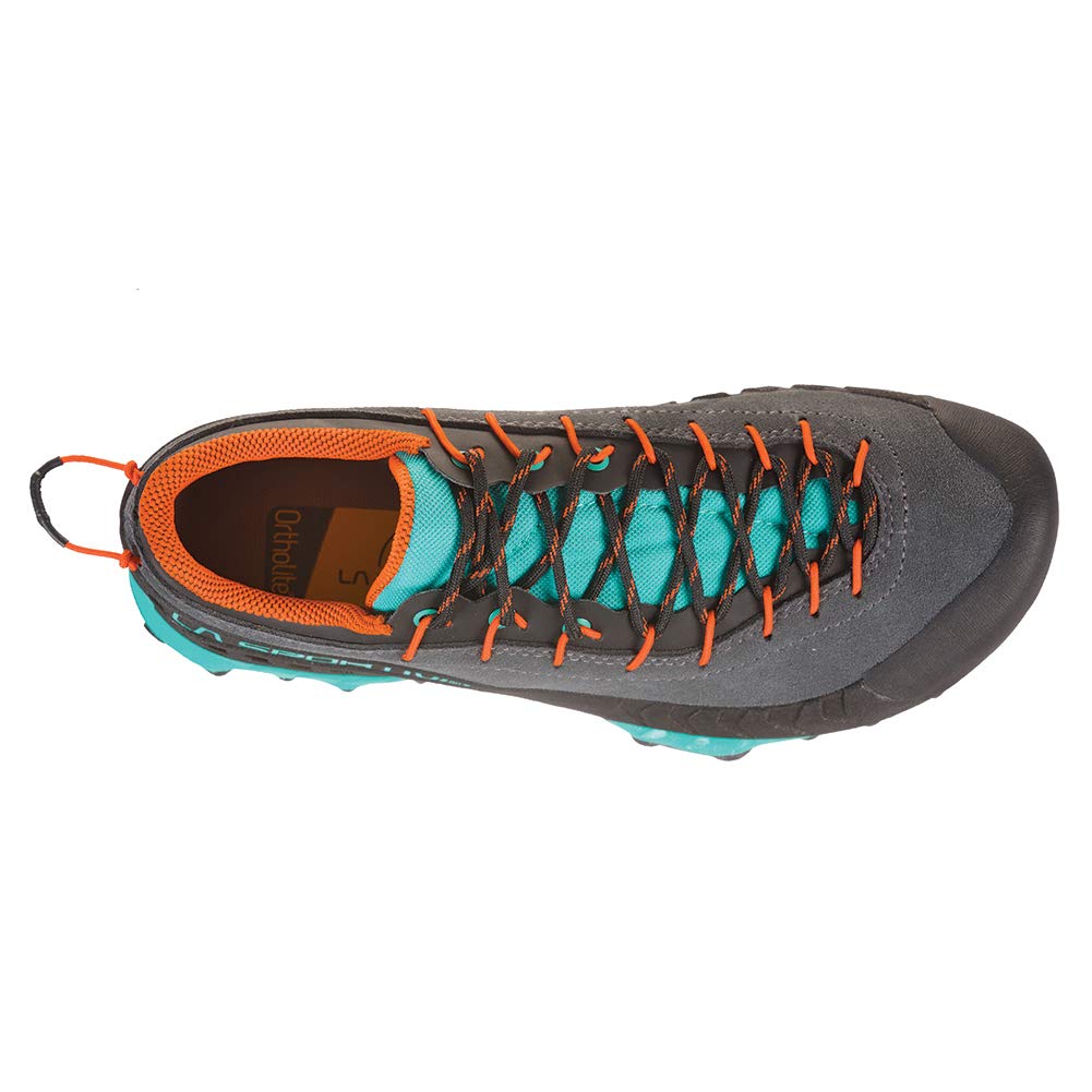 La Sportiva Womens TX4 Approach/Hiking Shoes, Carbon/Aqua, 7.5-8