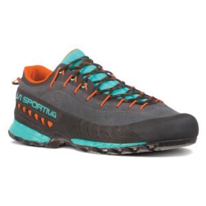 La Sportiva Womens TX4 Approach/Hiking Shoes, Carbon/Aqua, 7.5-8