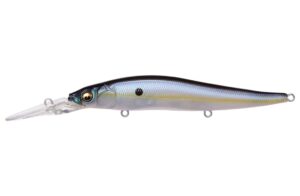 megabass ito vision 110+2 deep diving jerkbait - sexy french pearl