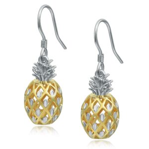 rosejeopal pineapple dangle earring s925 hook hawaiian hypoallergenic earring jewelry for women