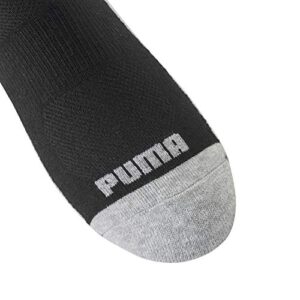 PUMA mens 6 Pack Crew Socks, Black/Gray, 10 13 US