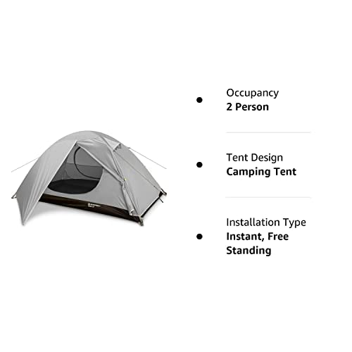 Bessport 2 Person Tent for Camping, Easy Setup Backpacking Tent Lightweight with Two Doors, Waterproof & Windproof Hiking Tent for 3-4 Seasons, Outdoor, Mountaineering and Travel