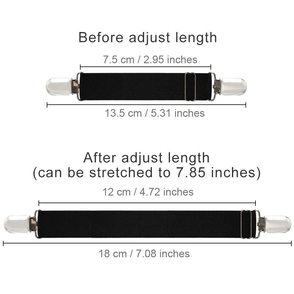 Boncas Improved Adjustable Elastic Boot Clips Boot Straps Pant Clips Stirrups Leg Straps Keeping Your Pants Tucked