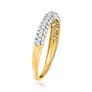 Ross-Simons Pave Diamond Halfway Band Ring in 14kt Gold