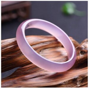 Whiteswallow Jade Jewelry Pink Jade Bracelet Natural Real Jadeite Bangle Gemstone Bracelets for Women