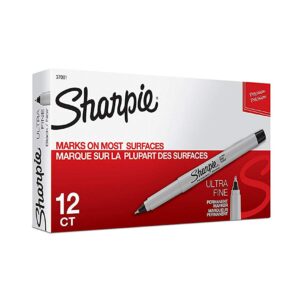 Sharpie Permanent Markers, Ultra Fine Point, Black, 36 Count, 3 Pack