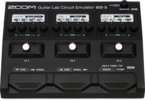 zoom gce-3 guitar lab circuit emulator, compact usb audio interface for emulation of zoom effects processors using guitar lab software