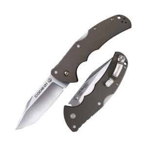 cold steel code 4 3.5" s35vn razor-sharp clip point blade 5" 6061 aluminum handlefolding knife w/tri-ad lock, boxed