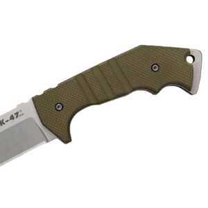 Cold Steel AK-47 Field 5.5" CPM 3V Razor-Sharp Clip Point Blade 4.875" G-10 Handle Tactical Fixed Blade Knife w/Secure-Ex Sheath