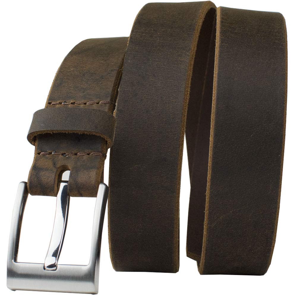 Nickel Smart Caraway Mountain Distressed Brown Belt - 38"