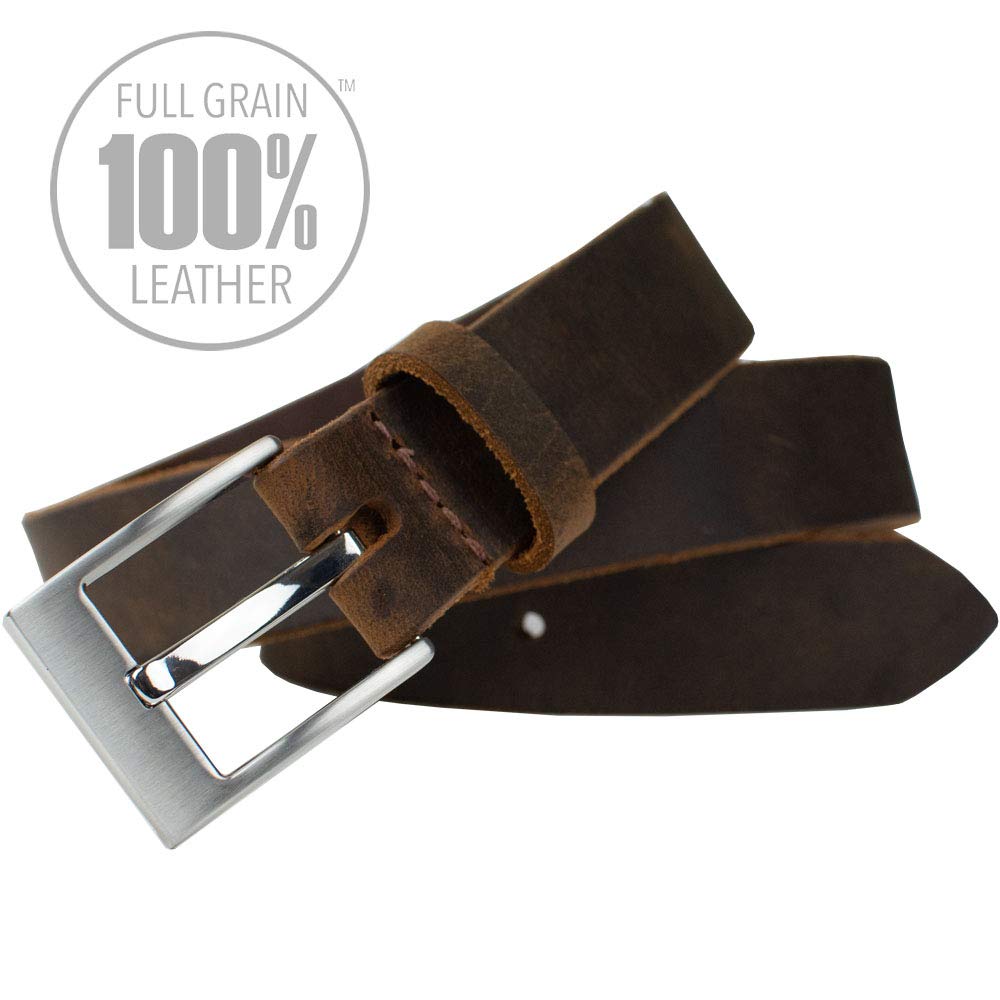 Nickel Smart Caraway Mountain Distressed Brown Belt - 38"