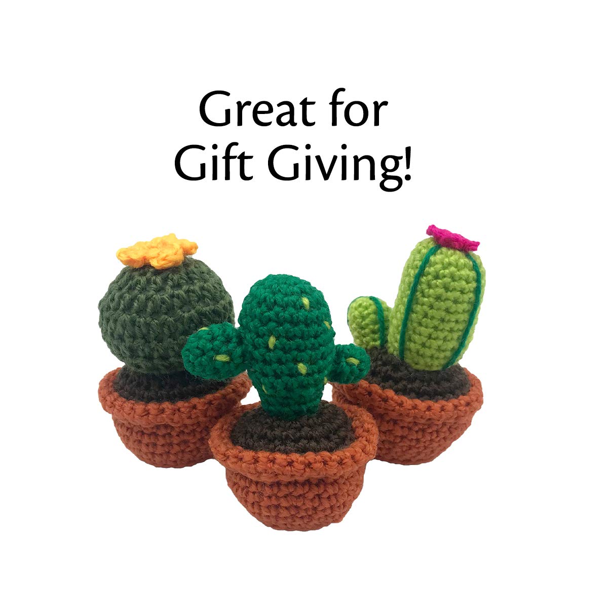 Darn Good Yarn - Crochet kit for Beginners to Intermediate | Cactus DIY Crochet Amigurumi - Crochet Kit Include Pattern, Yarn, Crochet Hook, Stuffing and Knitting Needles