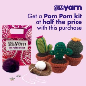 Darn Good Yarn - Crochet kit for Beginners to Intermediate | Cactus DIY Crochet Amigurumi - Crochet Kit Include Pattern, Yarn, Crochet Hook, Stuffing and Knitting Needles