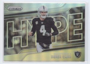 2018 panini prizm hype prizm #7 derek carr raiders football card nm-mt