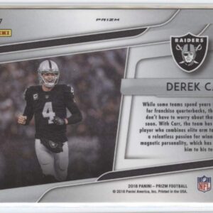 2018 Panini Prizm Hype Prizm #7 Derek Carr Raiders Football Card NM-MT