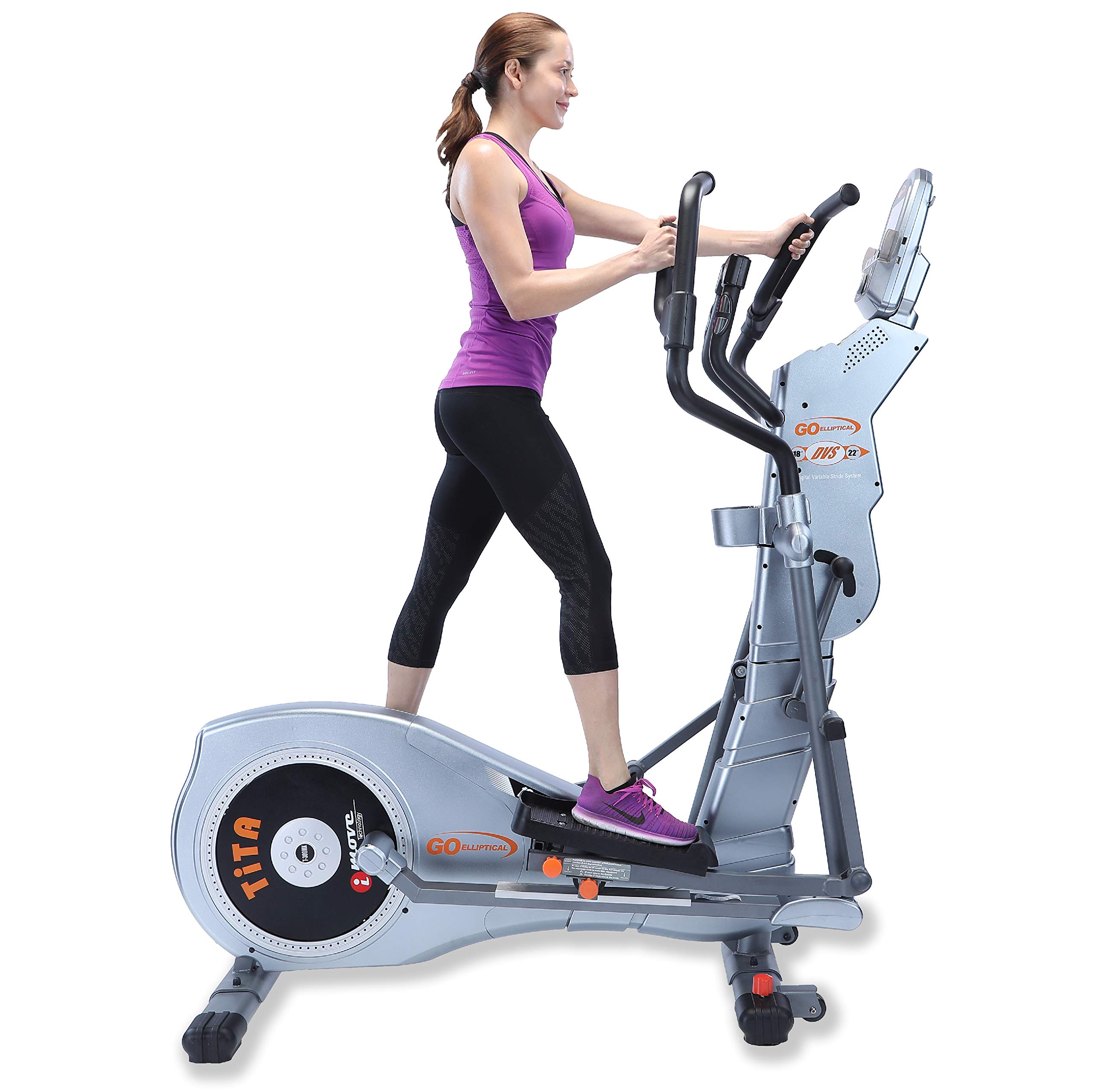 GOELLIPTICAL T-300MX Motorized VST 18"-22" Elliptical Exercise Cross Trainer Machine for Cardio Fitness Strength Conditioning Exercise Workout at Home or Gym