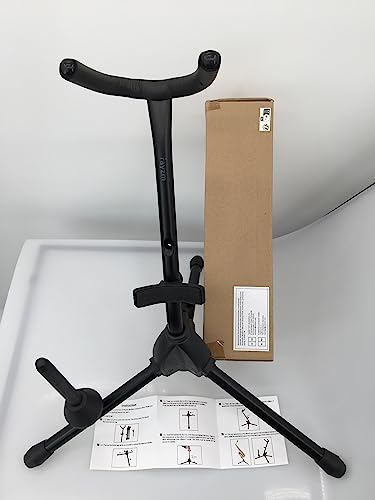 Rayzm Alto/Tenor Saxophone Stand with Detachable Flute/Clarinet Holder, Adjustable Portable Stand for Alto Saxophone, Tenor Saxophone, Clarinet & Flute. Folding Legs, Easy to Assemble and Disassemble.