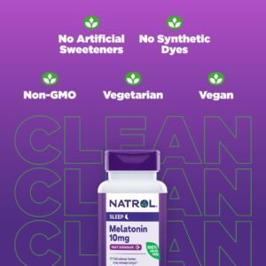 Natrol Fast Dissolve Melatonin 10 mg, Dietary Supplement for Restful Sleep, Fast-Dissolve Tablets for Adults, 60 Citrus-Flavored Melatonin Tablets, 60 Day Supply