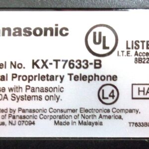 Panasonic KX-T7633 24 Button Backlit Display Speakerphone - Black (Renewed)