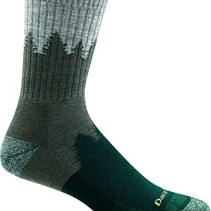 Darn Tough Men's Number 2 Micro Crew Midweight with Cushion Sock (Style 1974) - Green, Medium