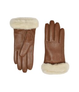 ugg classic leather shorty tech gloves chestnut md