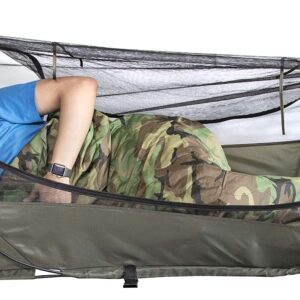 Bivy Tent Sleeping Net System for Outdoors, Camping, Home and Mesh Protection (OD Green)