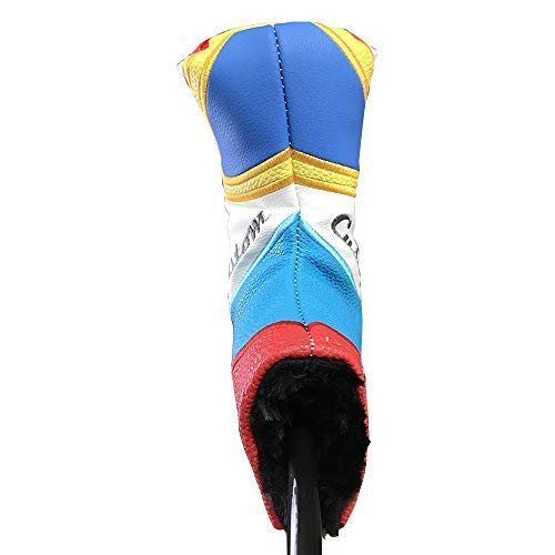 Majek Golf Retro Putter Blade Style Headcover. Limited Edition Vintage Leather Style, Fashionable Colorful Groovy Custom 70'S Design