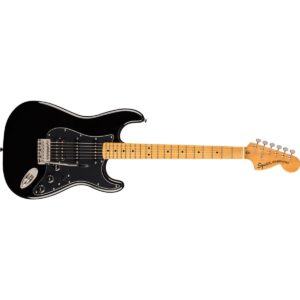 Squier Classic Vibe 70s Stratocaster Electric Guitar, with 2-Year Warranty, Black, Maple Fingerboard