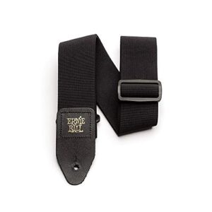 ernie ball stretch comfort guitar strap, black (p04143)