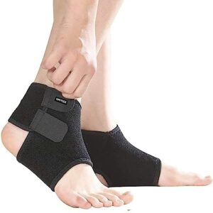 ontyzz 1 pair kids ankle brace ankle compression sleeve adjustable ankle support brace for football basketball dancing black/s