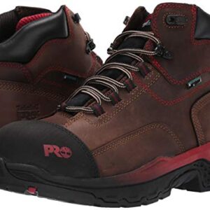 Timberland PRO Men's Bosshog 6 Inch Composite Safety Toe Puncture Resistant Waterproof Industrial Work Boot, Brown/Red, 15 Wide