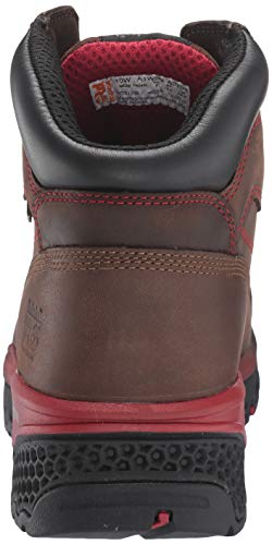 Timberland PRO Men's Bosshog 6 Inch Composite Safety Toe Puncture Resistant Waterproof Industrial Work Boot, Brown/Red, 15 Wide