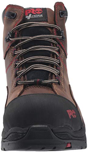 Timberland PRO Men's Bosshog 6 Inch Composite Safety Toe Puncture Resistant Waterproof Industrial Work Boot, Brown/Red, 15 Wide