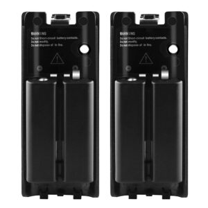 YZGame Wii Batteries Pack Rechargeable for Wii Controller, 2 Pack Rechargeable Batteries for Wii/Wii U Remote Controller Black