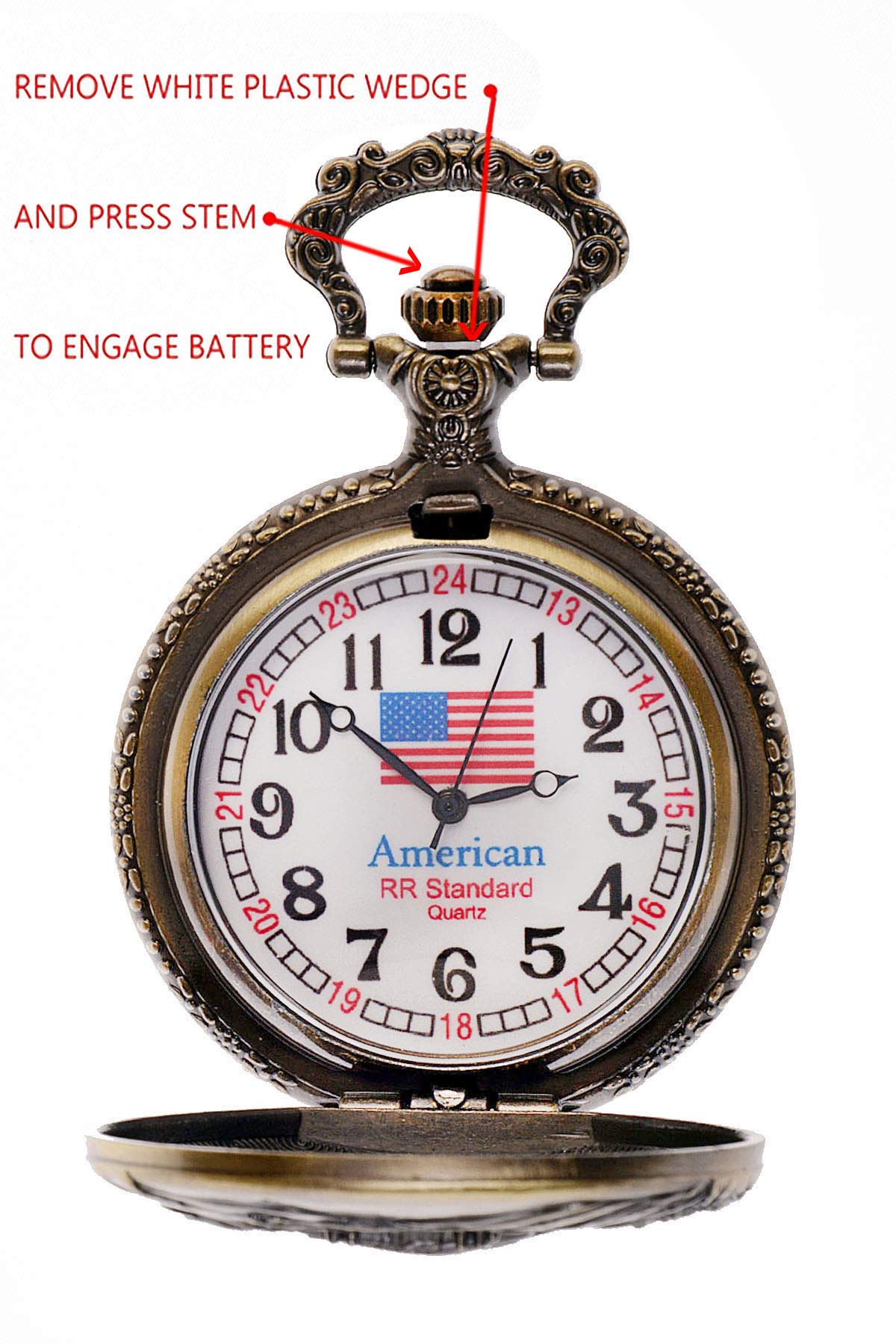 Pinnacle Awards Railroad Approved Railway Regulation Standard Train Pocket Watch 150th Spike Anniversary 4 Passenger Unit F40PH