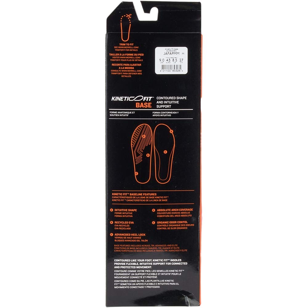 Merrell Women's Memory Foam Base Insole, Black, 11