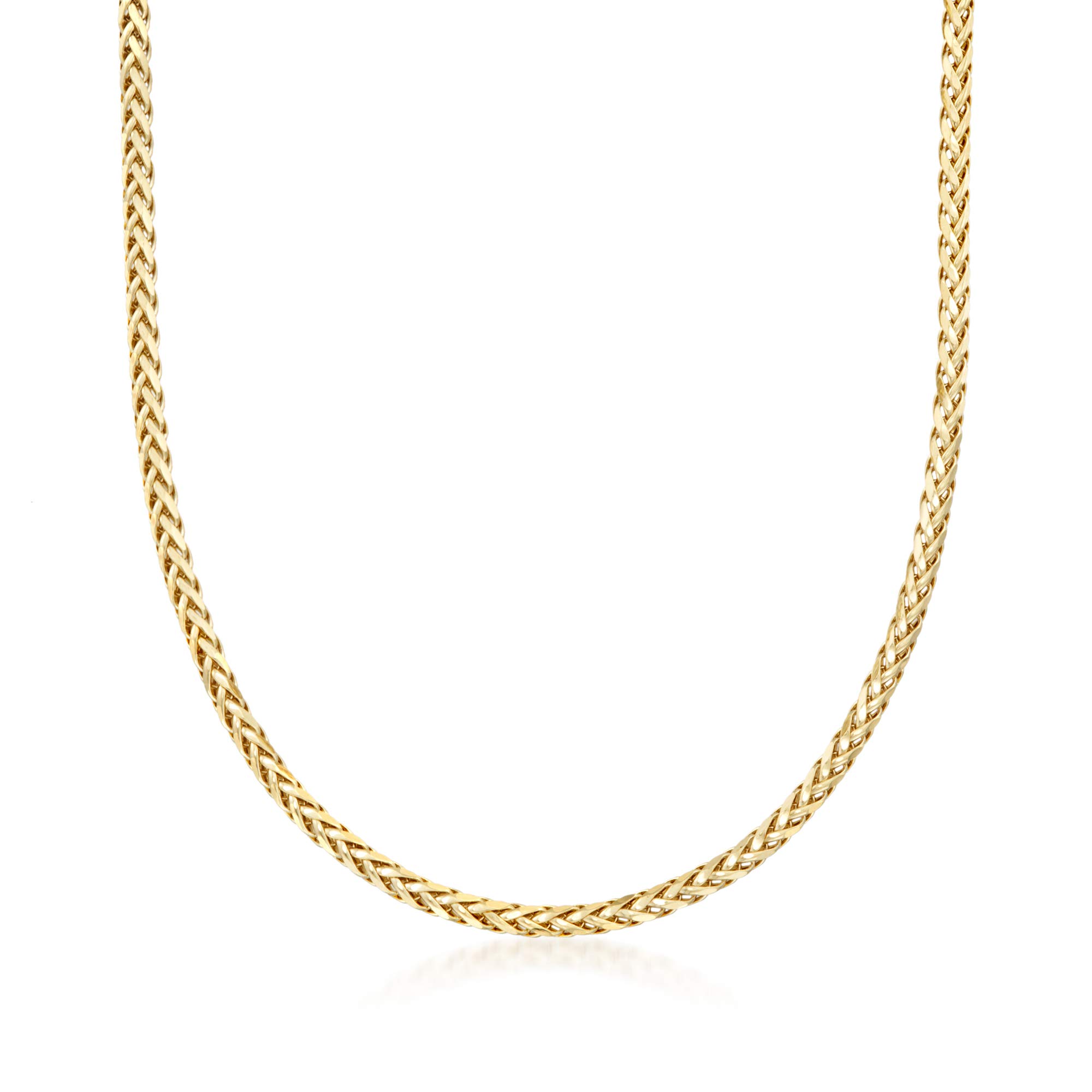 Ross-Simons 3.2mm 14kt Yellow Gold Franco Wheat-Chain Necklace. 18 inches