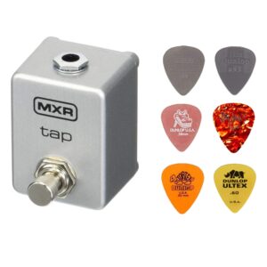 MXR M199 Tap Tempo Switch Pedal Bundle with 6 Assorted Dunlop Picks