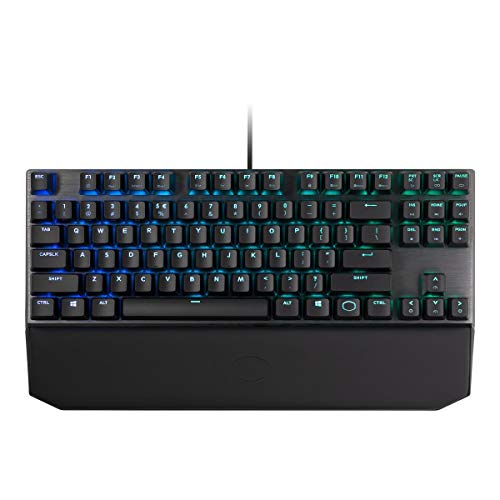 Cooler Master USB MK730 Tenkeyless Gaming Mechanical Keyboard with Brown Switches, Cherry MX, RGB Per-Key Lighting and Removable Wrist Rest