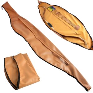 SHARROW Archery Traditional Bow Bag 60 Inch Recurve Bow Case for Recurve Longbow or Traditional Bow (Brown)