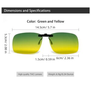 UpaClaire Night Driving Glasses Clip-On Polarized Glare-Free, High Definition Vision Super Light