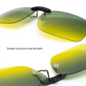 UpaClaire Night Driving Glasses Clip-On Polarized Glare-Free, High Definition Vision Super Light