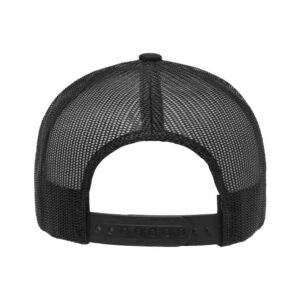 Pull Patch Curved Bill Snapback Trucker Hat | Black Tactical Cap | 2x3 in Loop Surface to Attach Morale Patches