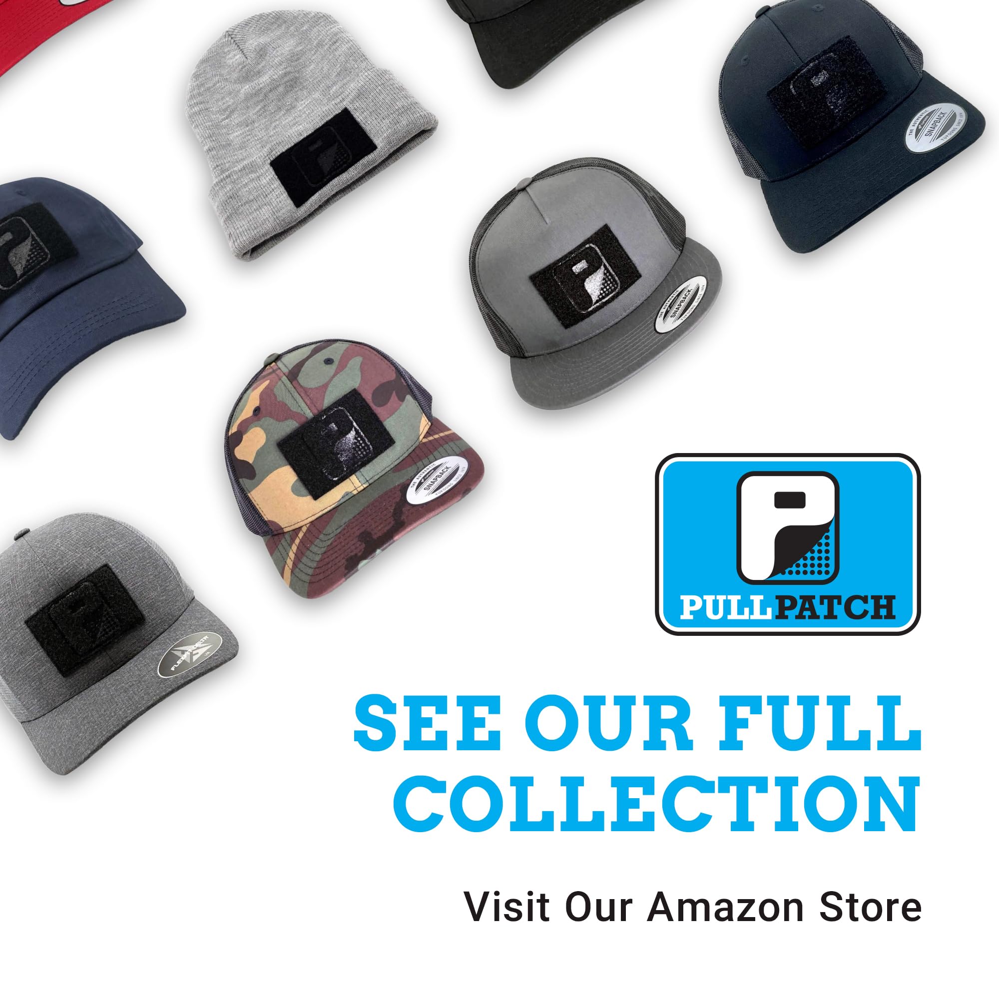 Pull Patch Curved Bill Snapback Trucker Hat | Black Tactical Cap | 2x3 in Loop Surface to Attach Morale Patches