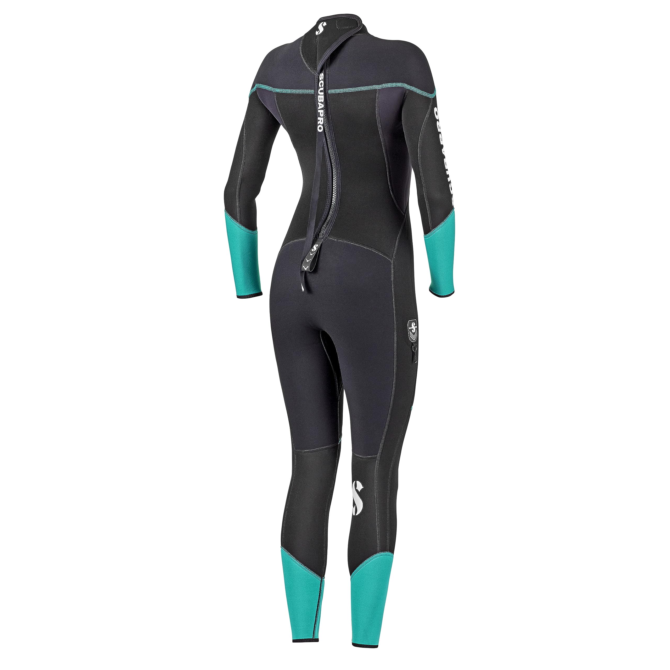 SCUBAPRO Women's Sport Steamer Wetsuit with 3mm Thickness, Medium, Black/Caribbean