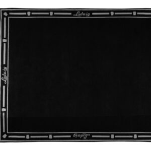 Ludwig Script Logo Non-Slip Drum Rug Mat, Black