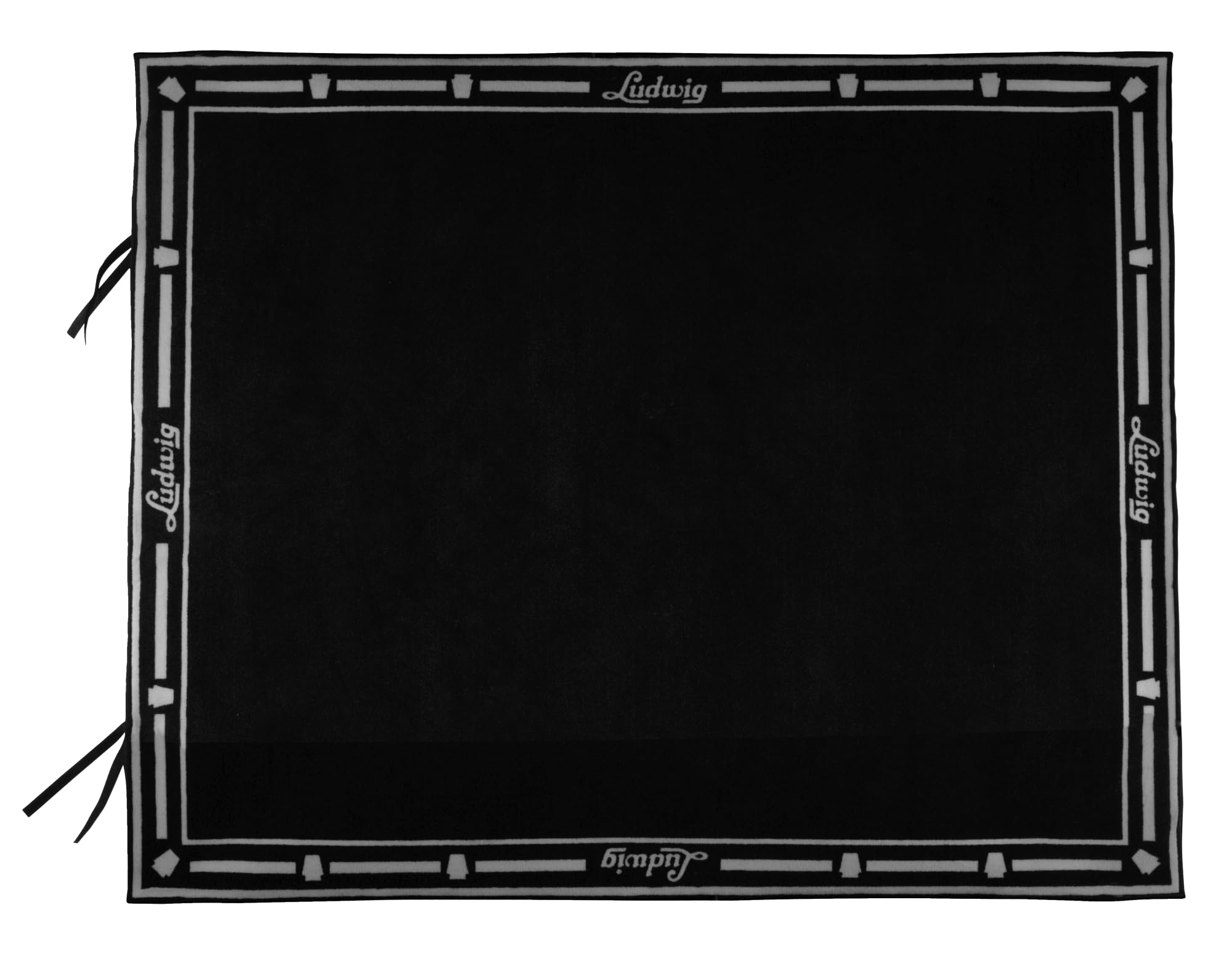 Ludwig Script Logo Non-Slip Drum Rug Mat, Black