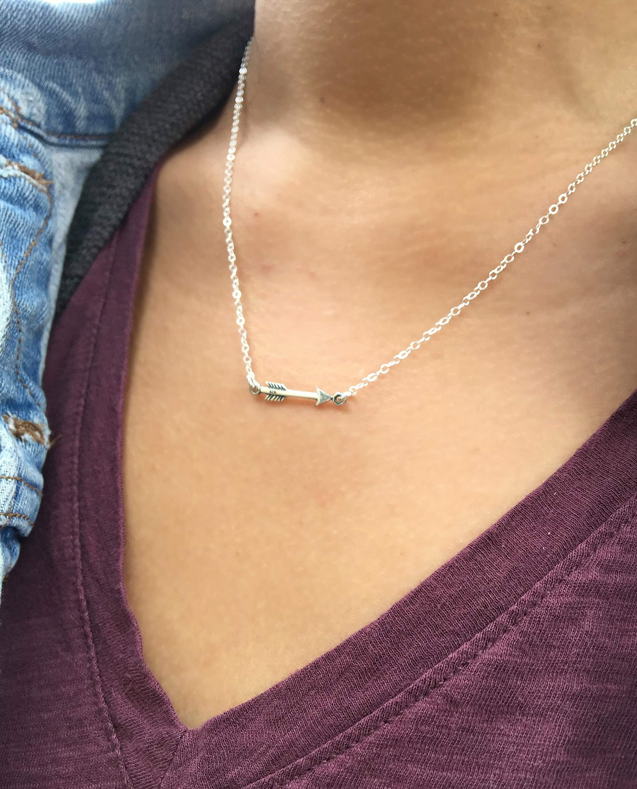 EFYTAL Best Friend Necklaces for 2, 925 Sterling Silver Arrow Necklace Set, Matching Necklaces, Two Necklaces Set, Friend Gifts for Women, Gift for Soul Sisters