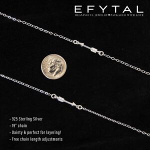 EFYTAL Best Friend Necklaces for 2, 925 Sterling Silver Arrow Necklace Set, Matching Necklaces, Two Necklaces Set, Friend Gifts for Women, Gift for Soul Sisters